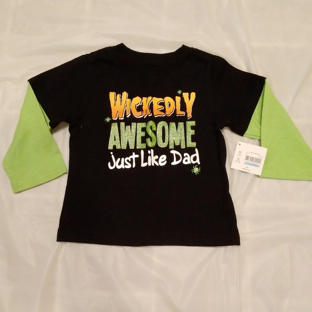 NWT Halloween wickedly awesome just like dad 18m